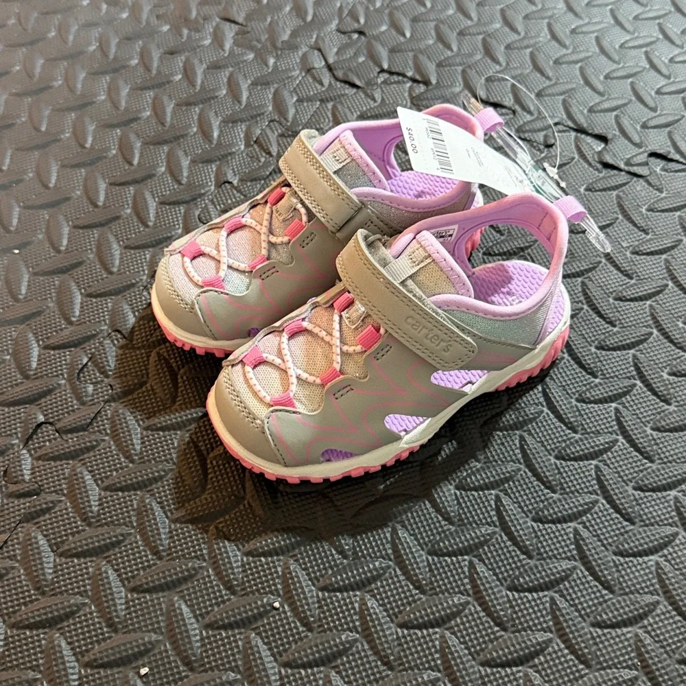 Carters Kwando Toddler Sport Sandal Gray 10 NEW